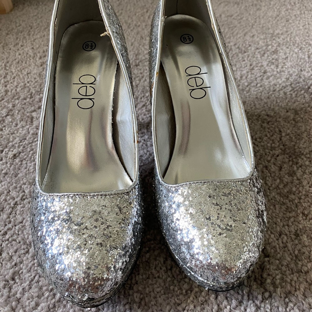 Debs glitter / sequin sparkle heels